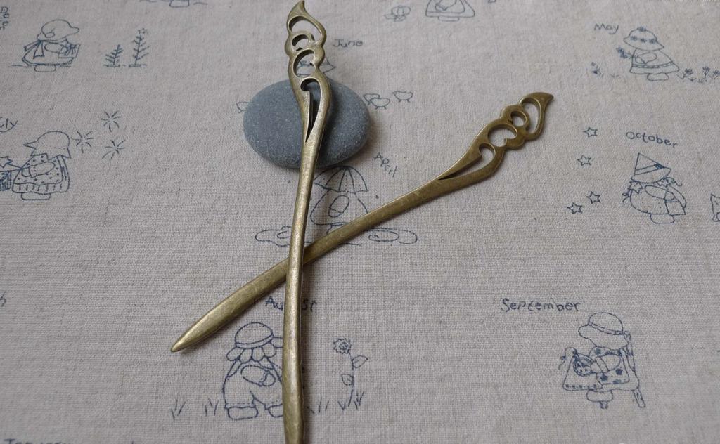 Accessories - 10 Pcs Of Antique Bronze Filigree Hook Bookmark Charms 15x148mm A7109