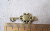 Accessories - 10 Pcs Of Antique Bronze Filigree Key Charms 12x26mm A3585