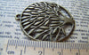 Accessories - 10 Pcs Of Antique Bronze Filigree Life Tree Round Charms Pendants 39mm A372