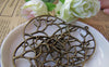 Accessories - 10 Pcs Of Antique Bronze Filigree Life Tree Round Charms Pendants 40mm A349