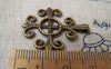 Accessories - 10 Pcs Of Antique Bronze Filigree Lily Flower Cross Charms 25x26mm A382