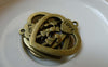 Hearts - 10 pcs Antique Bronze Boy Girl Lover Heart Charms 30x32mm A5641