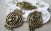 Accessories - 10 Pcs Of Antique Bronze Filigree Oval Bird Cage Charms 21x34mm A150