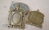 Accessories - 10 Pcs Of Antique Bronze Filigree Oval Cameo Base Bezel Settings Match 17x24mm A5139