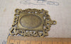 Accessories - 10 Pcs Of Antique Bronze Filigree Oval Cameo Base Bezel Settings Match 17x24mm A5139