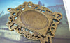 Accessories - 10 Pcs Of Antique Bronze Filigree Oval Cameo Base Bezel Settings Match 17x24mm A5139