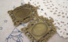 Accessories - 10 Pcs Of Antique Bronze Filigree Oval Cameo Base Bezel Settings Match 17x24mm A5139