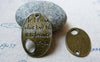 Accessories - 10 Pcs Of Antique Bronze Filigree Oval Love Note Connector Charms 20x29mm A5522