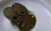 Accessories - 10 Pcs Of Antique Bronze Filigree Oval Love Note Connector Charms 20x29mm A5522