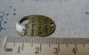 Accessories - 10 Pcs Of Antique Bronze Filigree Oval Love Note Connector Charms 20x29mm A5522