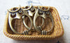 Accessories - 10 Pcs Of Antique Bronze Filigree Owl Charms 16x23mm A108