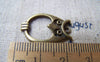 Accessories - 10 Pcs Of Antique Bronze Filigree Owl Charms 16x23mm A108