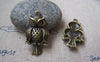 Accessories - 10 Pcs Of Antique Bronze Filigree Owl Charms Pendants 16x31mm A2945