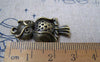 Accessories - 10 Pcs Of Antique Bronze Filigree Owl Charms Pendants 16x31mm A2945