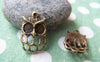 Accessories - 10 Pcs Of Antique Bronze Filigree Owl Connectors Charms 13x21mm A113