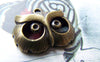 Accessories - 10 Pcs Of Antique Bronze Filigree Owl Head Charms Pendants 17x24mm A111