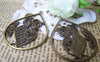 Accessories - 10 Pcs Of Antique Bronze Filigree Owl Teardrop Drops Pendants 37x48mm A102