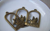 Accessories - 10 Pcs Of Antique Bronze Filigree Peace Dove Bird Charms 20x35mm A295