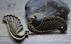 Accessories - 10 Pcs Of Antique Bronze Filigree Peacock Pendants Charms 30x62mm A7747