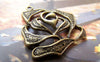 Accessories - 10 Pcs Of Antique Bronze Filigree Rose Flower Charms 29x30mm A410