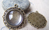 Accessories - 10 Pcs Of Antique Bronze Filigree Round Cameo Base Settings Match 20mm Cabochon A3227
