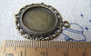 Accessories - 10 Pcs Of Antique Bronze Filigree Round Cameo Base Settings Match 20mm Cabochon A3227
