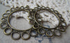 Accessories - 10 Pcs Of Antique Bronze Filigree Round Chandelier Earring Pendants Charms 44x45mm A2844