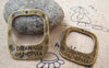 Accessories - 10 Pcs Of Antique Bronze Filigree Sea Square Charms 25x30mm A3403
