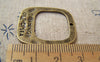 Accessories - 10 Pcs Of Antique Bronze Filigree Sea Square Charms 25x30mm A3403