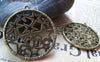 Accessories - 10 Pcs Of Antique Bronze Filigree Star Ring Charms 32mm A407