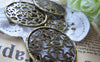 Accessories - 10 Pcs Of Antique Bronze Filigree Star Ring Charms 32mm A407