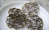 Accessories - 10 Pcs Of Antique Bronze Filigree Swirly Charms 29x33mm A3430