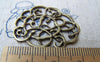 Accessories - 10 Pcs Of Antique Bronze Filigree Swirly Charms 29x33mm A3430