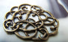 Accessories - 10 Pcs Of Antique Bronze Filigree Swirly Charms 29x33mm A3430