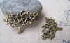 Accessories - 10 Pcs Of Antique Bronze Filigree Tree Connector Charms 20x30mm A1738