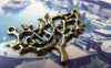 Accessories - 10 Pcs Of Antique Bronze Filigree Tree Connector Charms 20x30mm A1738