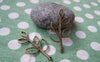 Accessories - 10 Pcs Of Antique Bronze Filigree Tree Leaf Connector Charms 18x38mm A1594