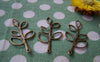 Accessories - 10 Pcs Of Antique Bronze Filigree Tree Leaf Connector Charms 18x38mm A1594