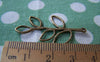 Accessories - 10 Pcs Of Antique Bronze Filigree Tree Leaf Connector Charms 18x38mm A1594