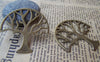 Accessories - 10 Pcs Of Antique Bronze Filigree Tree Pendants Charms 47x47mm A367