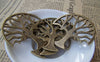 Accessories - 10 Pcs Of Antique Bronze Filigree Tree Pendants Charms 47x47mm A367