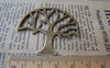 Accessories - 10 Pcs Of Antique Bronze Filigree Tree Pendants Charms 47x47mm A367