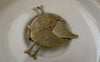 Accessories - 10 Pcs Of Antique Bronze Flat Bird Charms 23x28mm A278