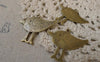 Accessories - 10 Pcs Of Antique Bronze Flat Bird Charms 23x28mm A278