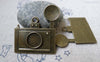 Accessories - 10 Pcs Of Antique Bronze Flat Camera Charms 34x36mm A6103
