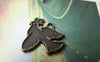 Accessories - 10 Pcs Of Antique Bronze Flat Peace Dove Bird Charms 18x18mm A254