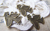 Accessories - 10 Pcs Of Antique Bronze Flat Peace Dove Bird Charms 18x18mm A254