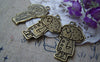 Accessories - 10 Pcs Of Antique Bronze Flat Red Cap Girl Charms 18x28mm A1659