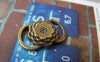 Accessories - 10 Pcs Of Antique Bronze Flower Connector Charms 14x22mm A3795