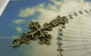 Accessories - 10 Pcs Of Antique Bronze Flower Cross Pendants Charms 25x47mm A5840